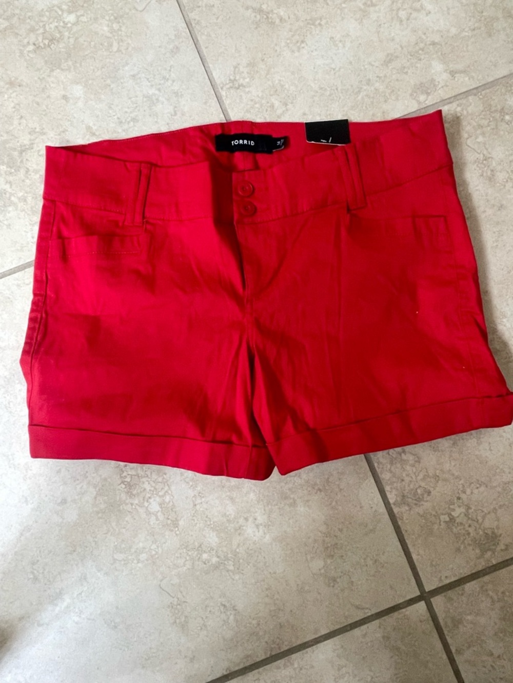 torrid Red High-Waist Cuffed Women's Shorts